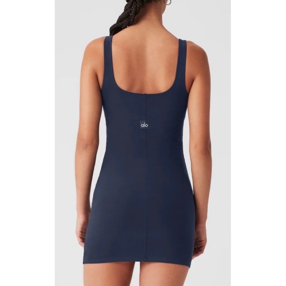 ALO Yoga Navy Blue Bodycon Mini Dress - Picture 3 of 11